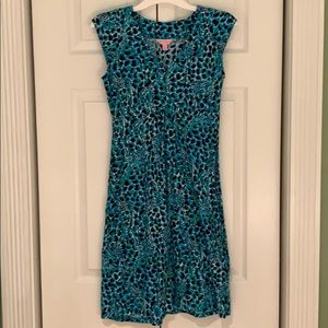 Lilly Pulitzer Blue Leopard Print Dress